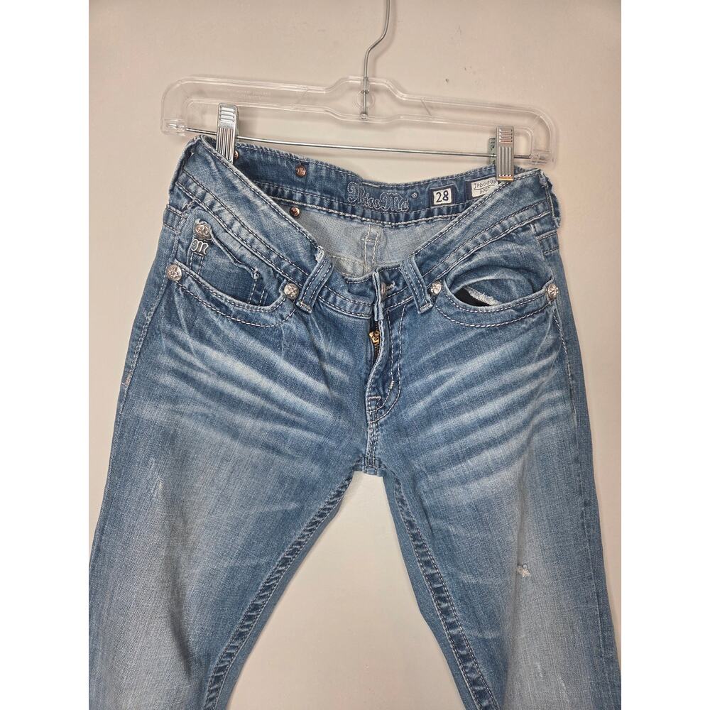 Miss Me Women’s Size 28 Light Wash Bootcut JP6099B Denim Jeans Distressed